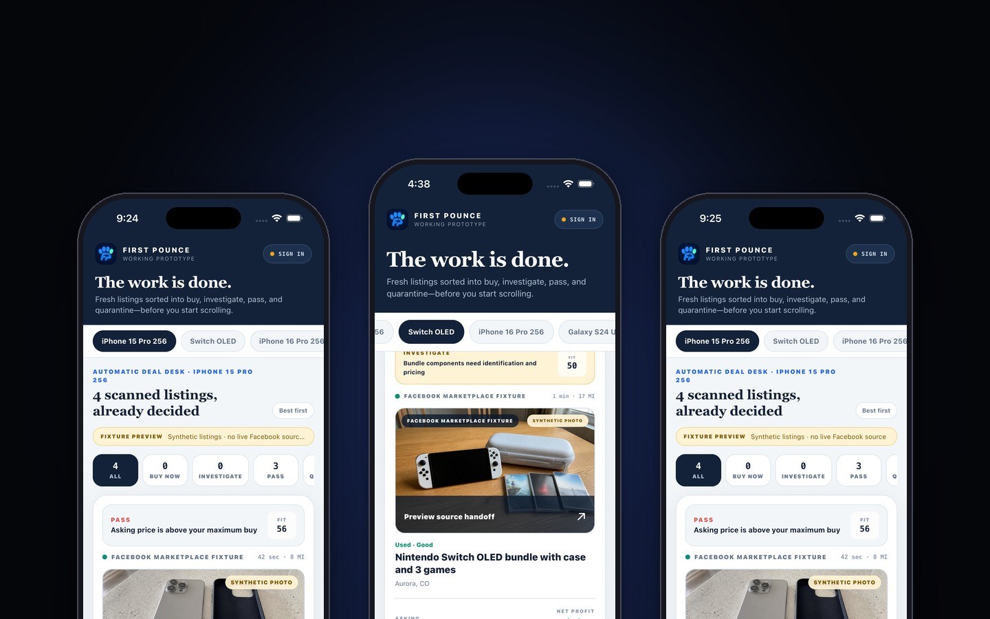 First Pounce — iOS product