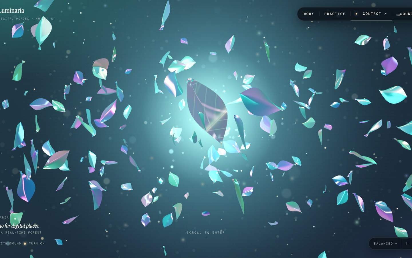 Luminaria — opening screen